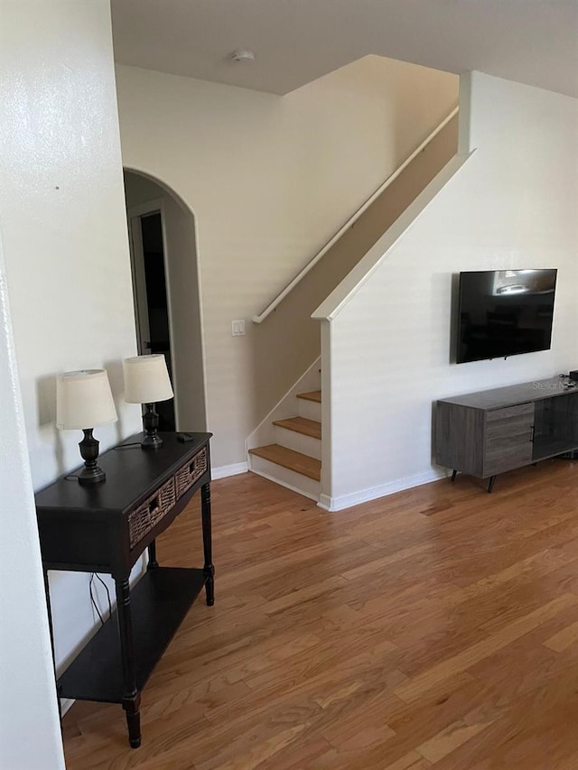 interior space featuring hardwood / wood-style floors