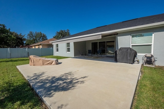 view of patio with area for grilling