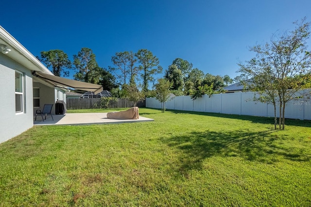 view of yard featuring a patio