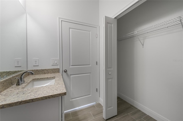 bathroom featuring vanity