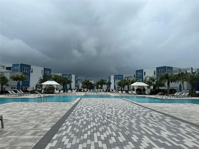 view of pool with a patio area