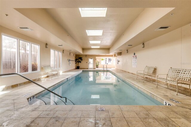 pool with a skylight