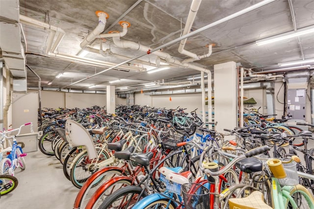 garage with bike storage