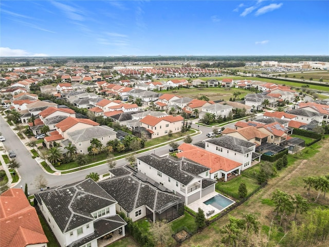 drone / aerial view featuring a residential view