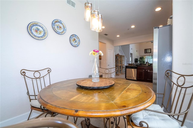 view of dining room