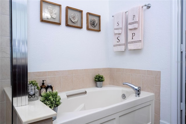 full bath featuring a garden tub