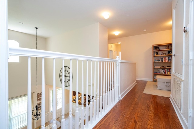 hallway featuring hardwood / wood-style floors