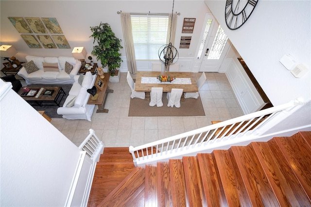 interior space featuring tile patterned floors