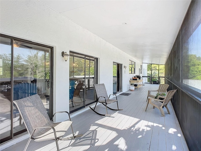 view of sunroom / solarium