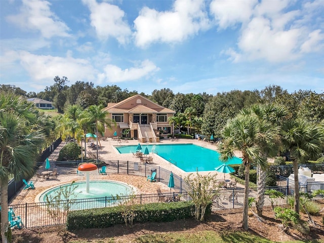 view of pool with a patio area