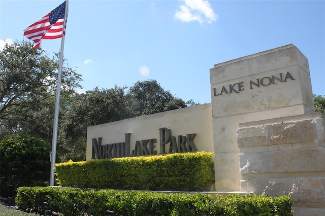 view of community sign