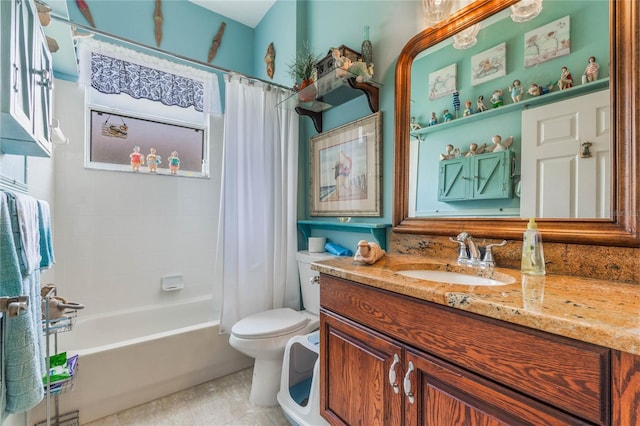 2366 Prairie Dunes, Clermont, FL 34711 - bathroom featuring vanity, toilet, a wealth of natural light, and shower / bath combo