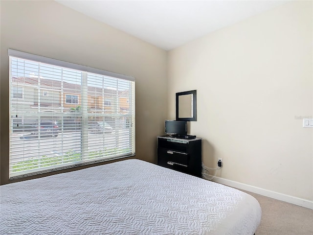 bedroom featuring multiple windows and carpet floors