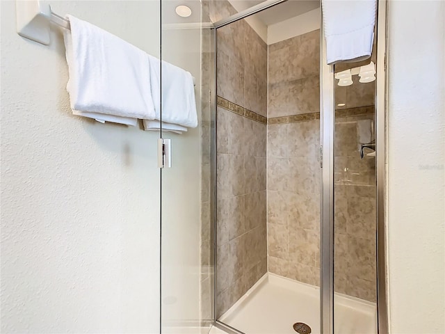 bathroom featuring an enclosed shower