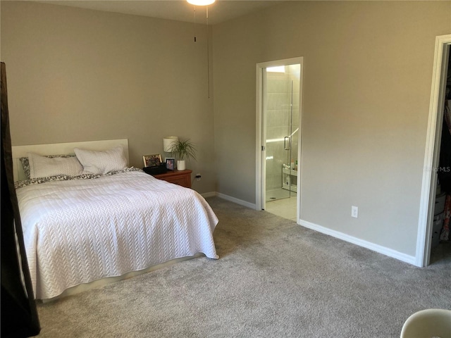 unfurnished bedroom with carpet floors and connected bathroom