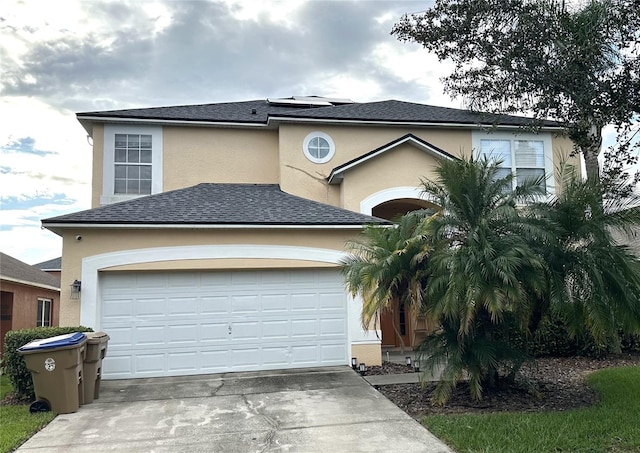 view of front of home featuring a garage