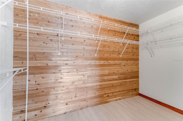 spacious closet with hardwood / wood-style floors