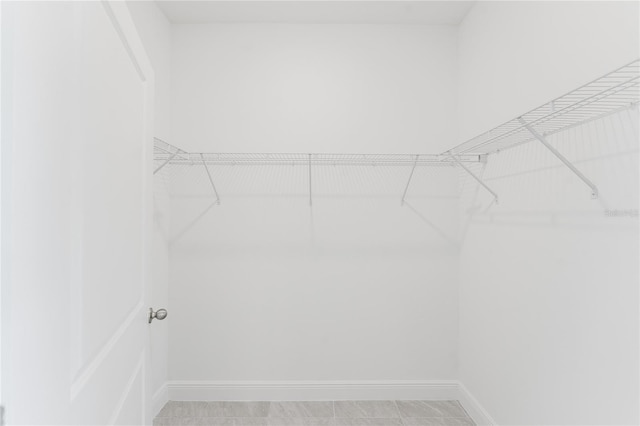 view of walk in closet