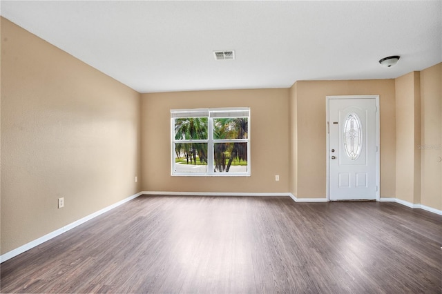 entryway featuring dark hardwood / wood-style floors