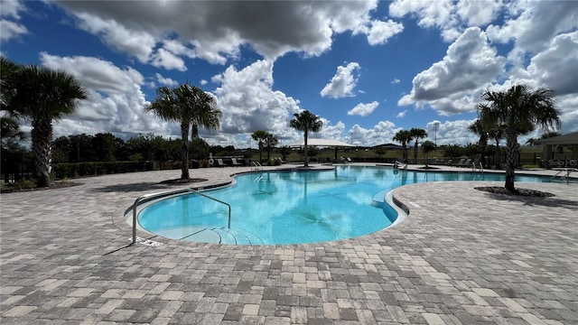 view of pool featuring a patio area