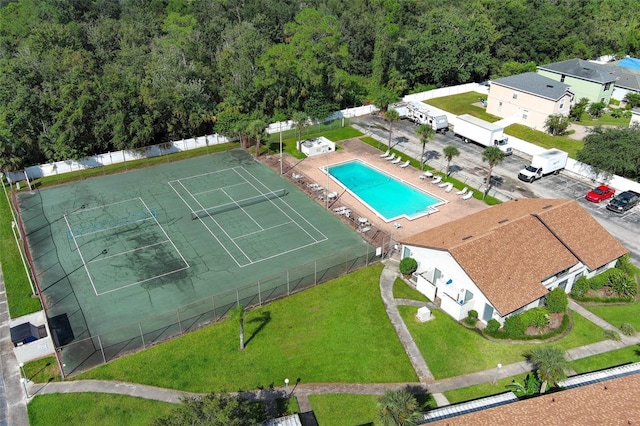 birds eye view of property