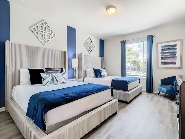 bedroom featuring light hardwood / wood-style floors