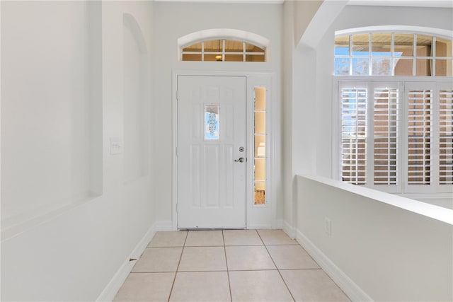 view of tiled foyer