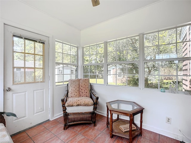 sunroom with plenty of natural light