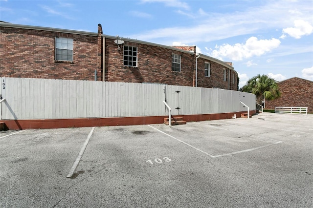 view of parking / parking lot