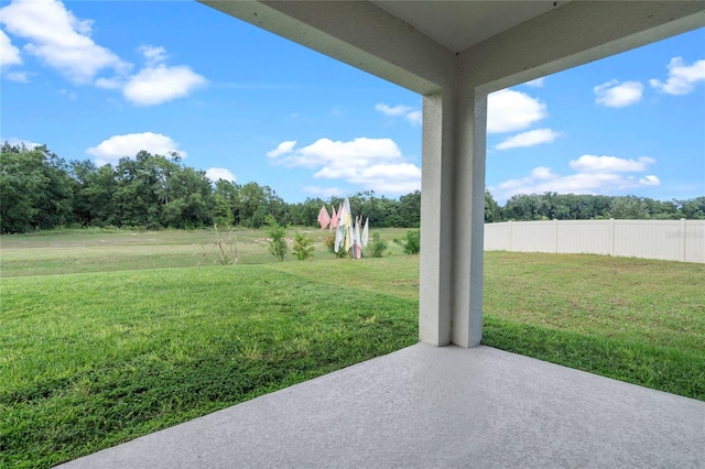 view of yard with a patio