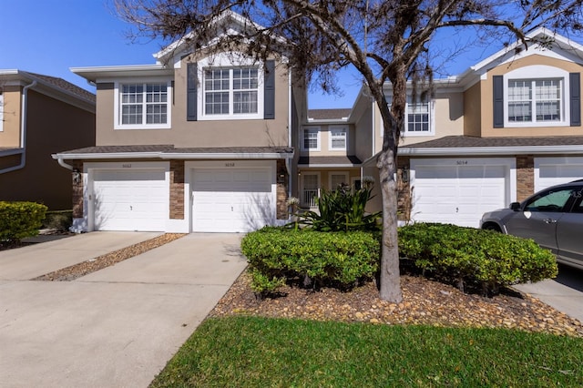 view of front facade with a garage