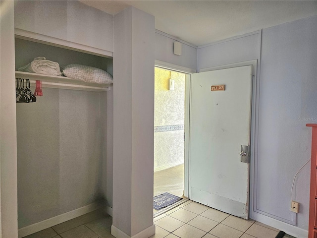 view of tiled foyer entrance