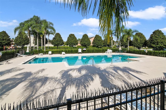 view of pool with a patio