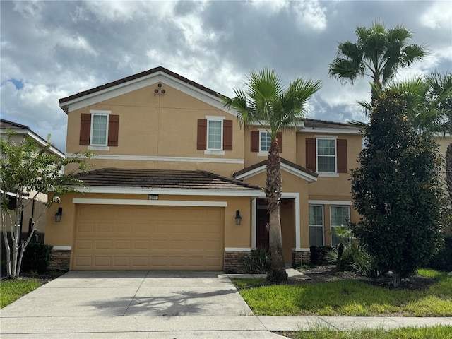 view of front of house featuring a garage