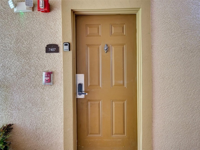 view of doorway to property