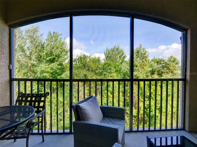 sunroom with a healthy amount of sunlight