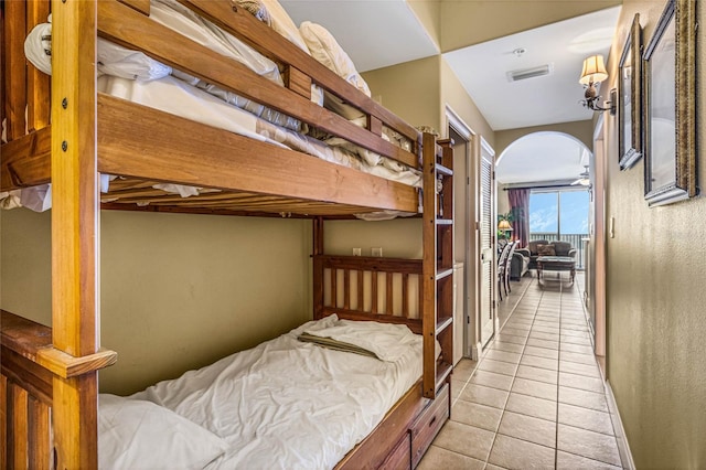 view of tiled bedroom