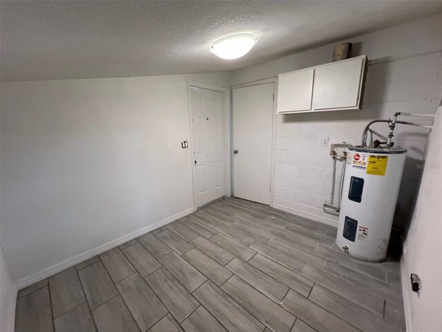 utility room with electric water heater