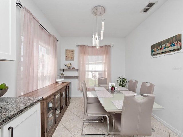 view of tiled dining area