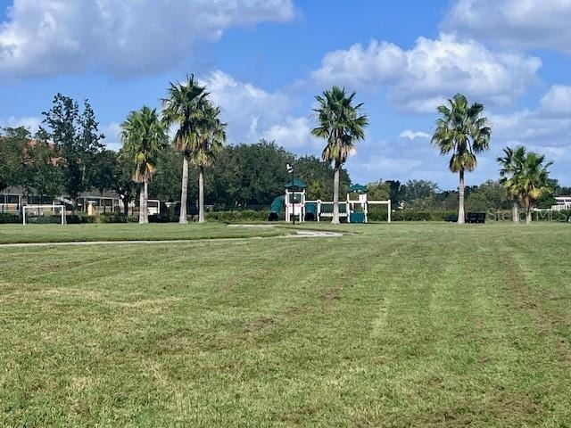 view of community featuring a lawn