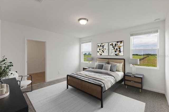 view of carpeted bedroom