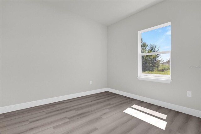 empty room featuring light hardwood / wood-style flooring