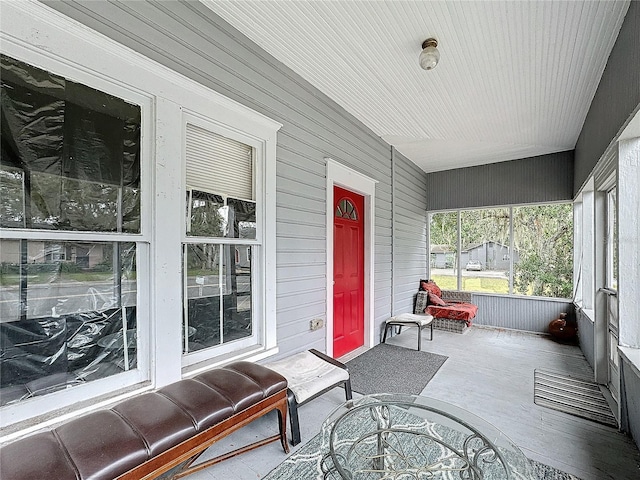 view of sunroom / solarium