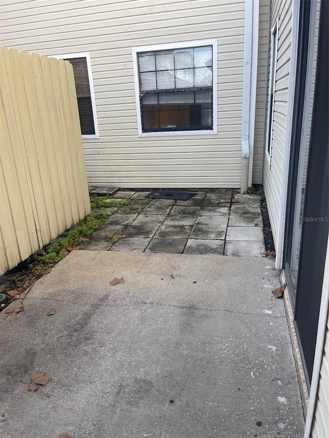 view of patio with fence