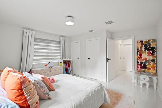 view of tiled bedroom