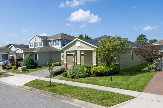 view of front of home with a front yard