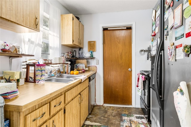 kitchen with sink and stainless steel appliances