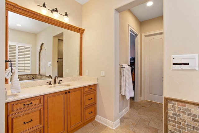 bathroom with vanity