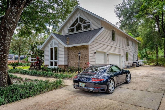 view of front of home with a garage