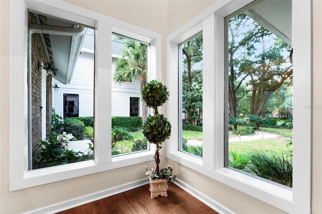 view of sunroom / solarium